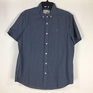 Penguin Checkered Mens Collared Shirt